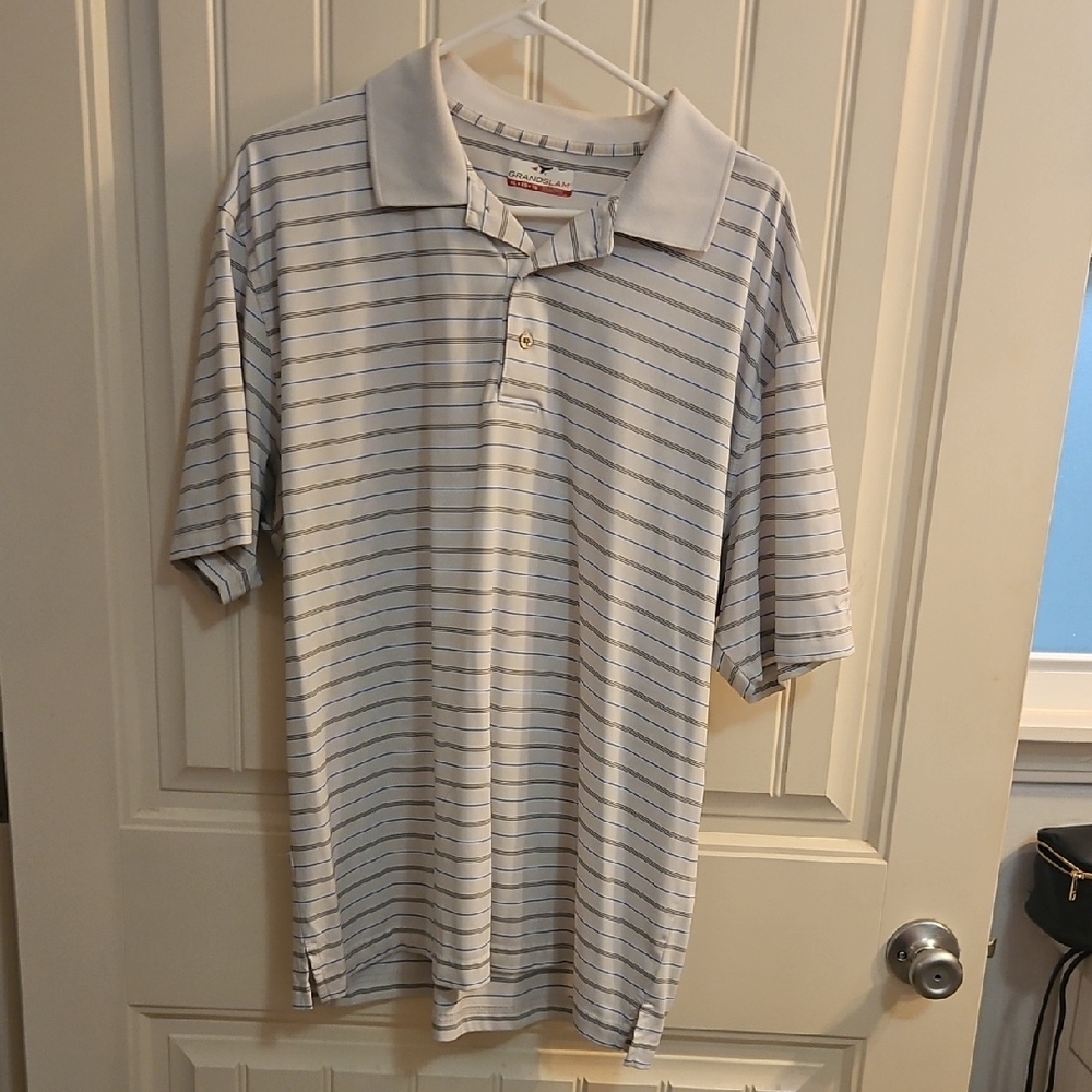 Grand Slam Polo with Subtle Stripes